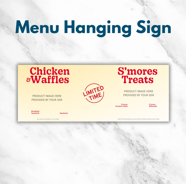 LTO Menu Hanging Signage