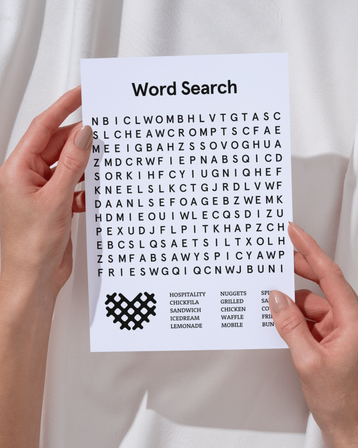 Word Search – Half Sheet Activity